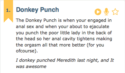 What Does Donkey Punched Mean
